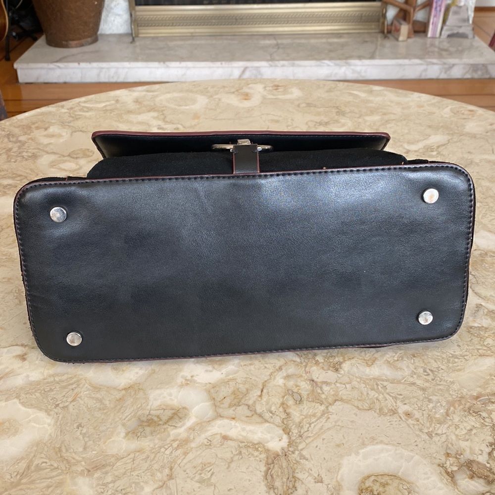 Zara Basic Collection Suede Satchel Bag - Picture 7 of 12